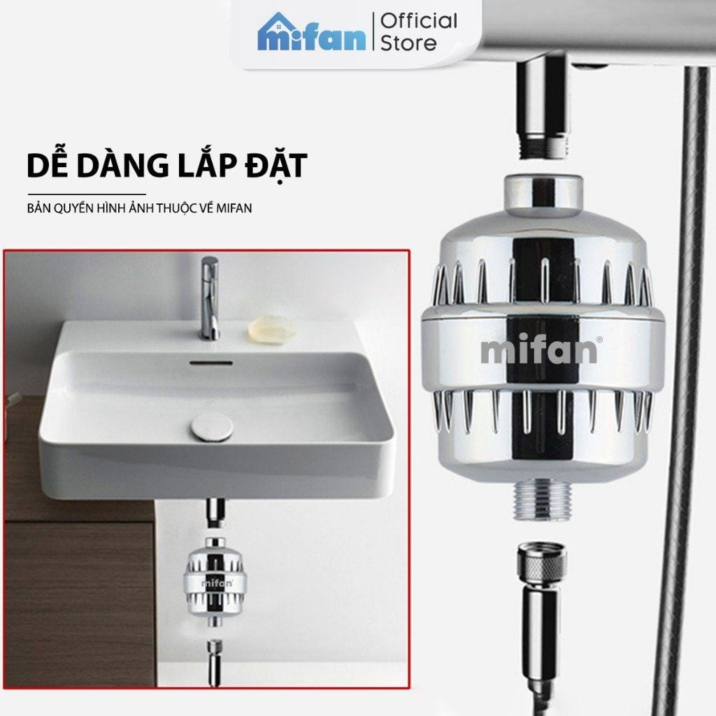 Bộ Lọc Nước Đầu Vòi Hoa Sen 20 Bước MIFAN