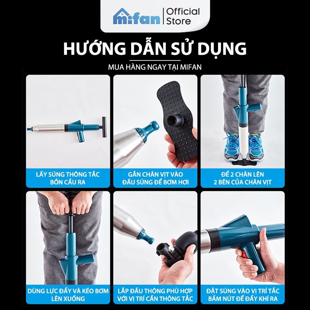 Súng Thông Tắc Bồn Cầu, Chậu Rửa Bát, Bồn Tắm