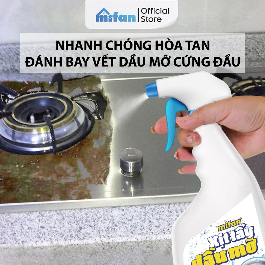 Xịt Tẩy Dầu Mỡ Nhà Bếp Mifan 500ml