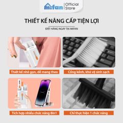 Bộ dụng cụ vệ sinh tai nghe bluetooth, điện thoại, máy tính, laptop đa năng 8 trong 1 cao cấp Mifan