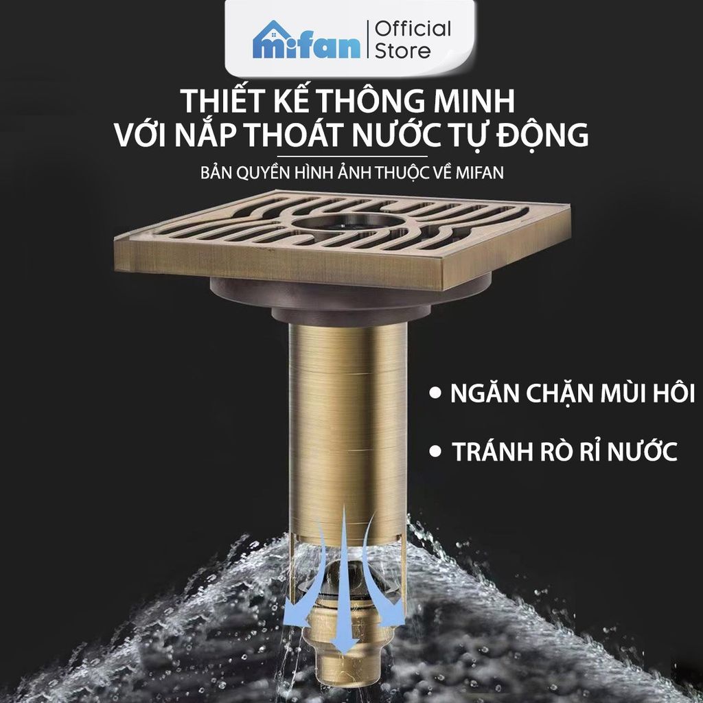 Bộ Lõi Lọc Ngăn Mùi Hôi Lỗ Thoát Sàn Nam Châm MIFAN