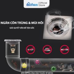 Bộ Lõi Lọc Ngăn Mùi Hôi Lỗ Thoát Sàn Nam Châm MIFAN