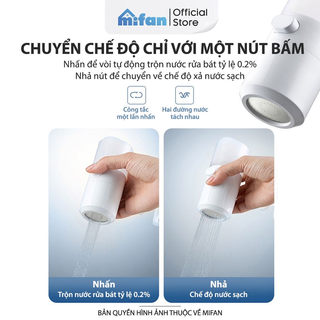 Vòi Rửa Bát Tăng Áp Tạo Bọt MIFAN