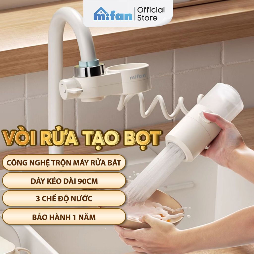 Vòi Rửa Bát Tăng Áp Tạo Bọt MIFAN