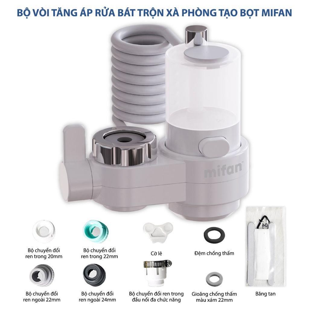 Vòi Rửa Bát Tăng Áp Tạo Bọt MIFAN