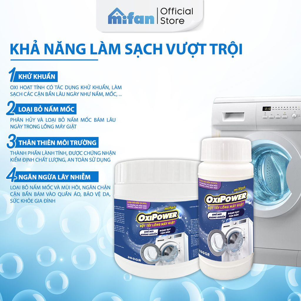 Bột Tẩy Vệ Sinh Lồng Máy Giặt Cao Cấp Mifan