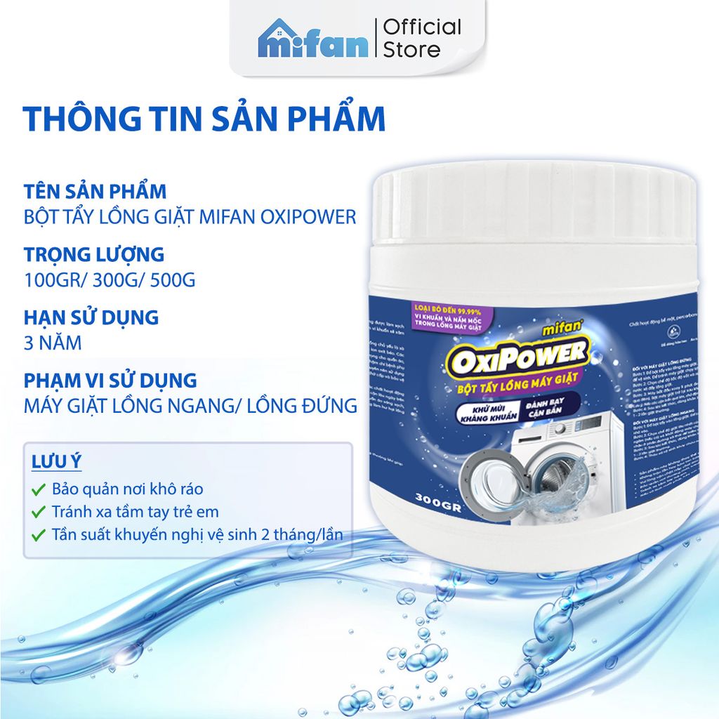 Bột Tẩy Vệ Sinh Lồng Máy Giặt Cao Cấp Mifan