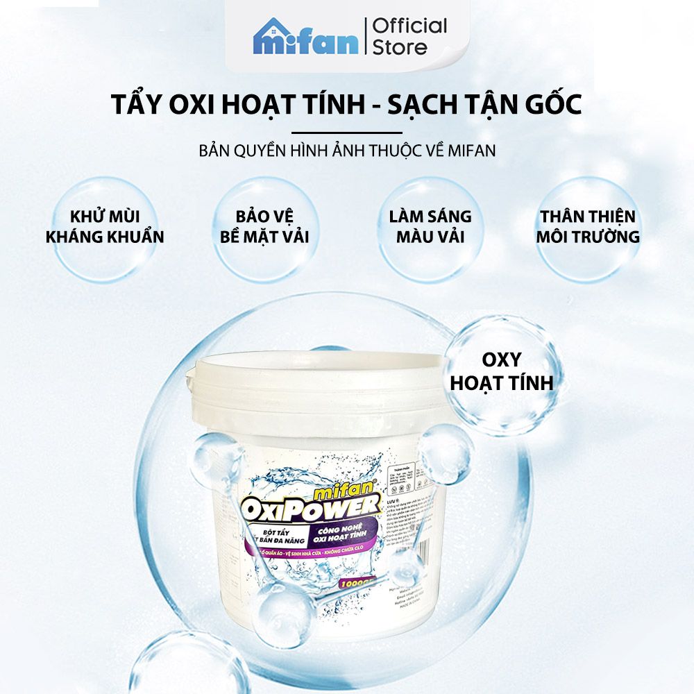 Bột Tẩy Trắng Quần Áo Đa Năng Mifan OxiPower