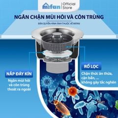 Bộ Lọc Rác Bồn Rửa Bát Inox 304 3in1 Mifan