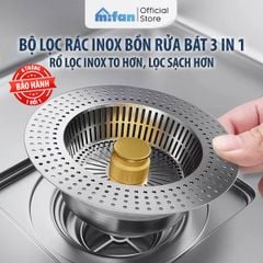 Bộ Lọc Rác Bồn Rửa Bát Inox 304 3in1 Mifan