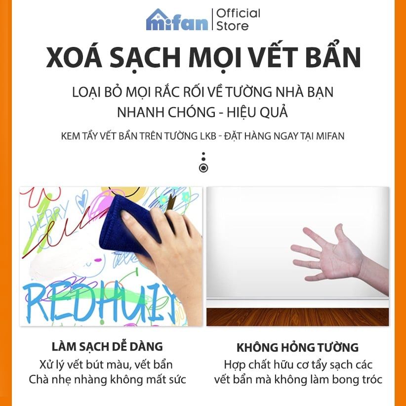 Kem Tẩy Vết Bẩn Trên Tường LKB 180 gr