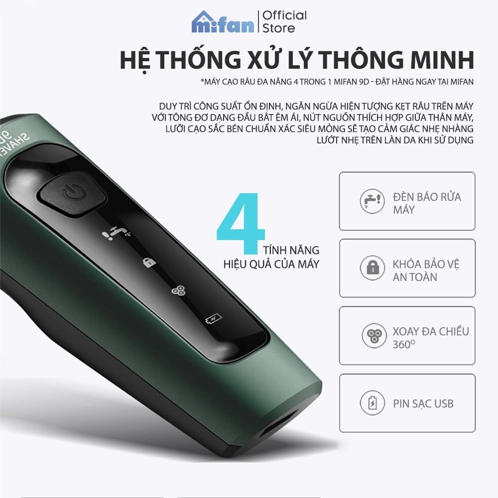 Máy Cạo Râu Đa Năng 4 Trong 1 Mifan 9D