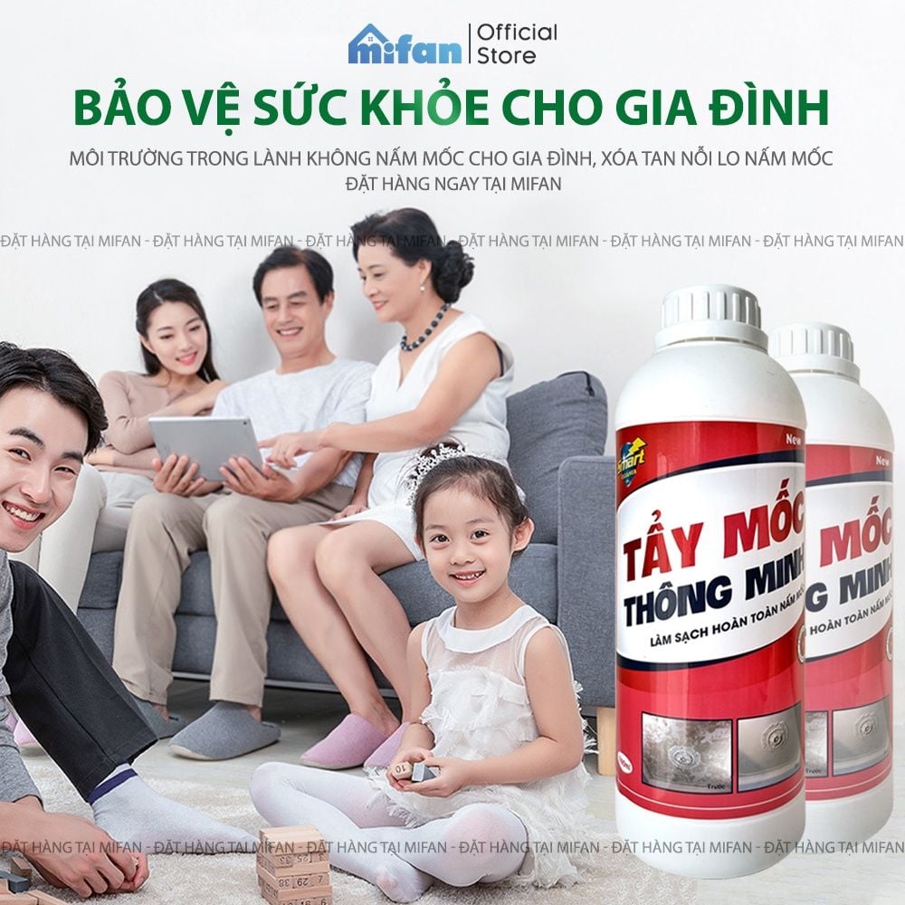 Dung Dịch Tẩy Mốc Tường SMART 1000ml