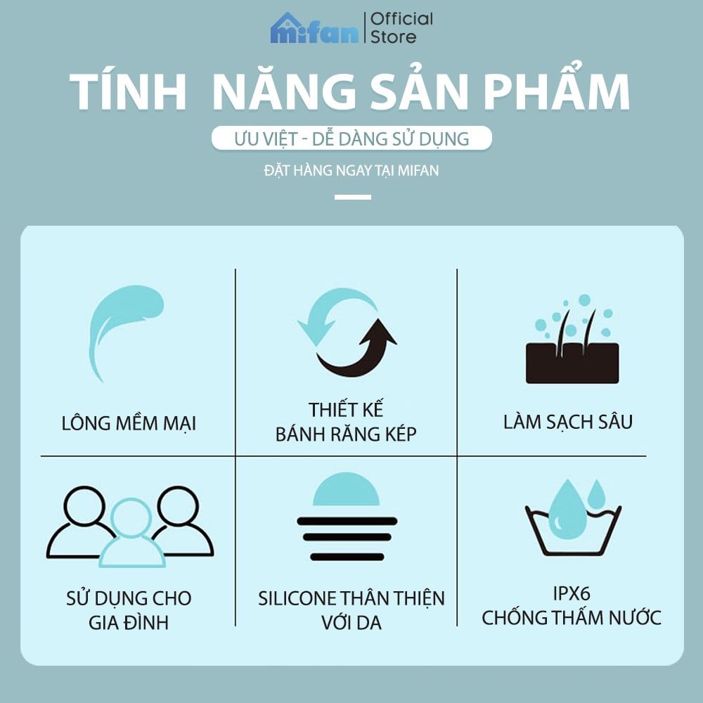 Bàn Chải Tắm Điện Tự Động Mifan