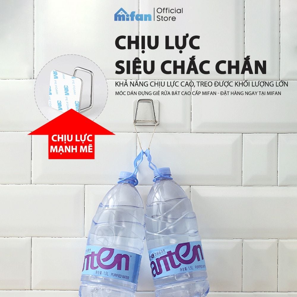 Móc Dán Tường Inox 304, Keo 3M Cao Cấp MIFAN