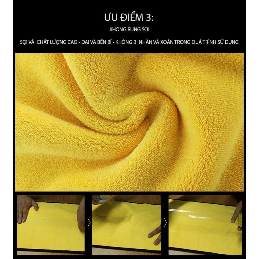 Khăn Lau Xe Hơi Ô Tô Microfiber Cao Cấp Mifan