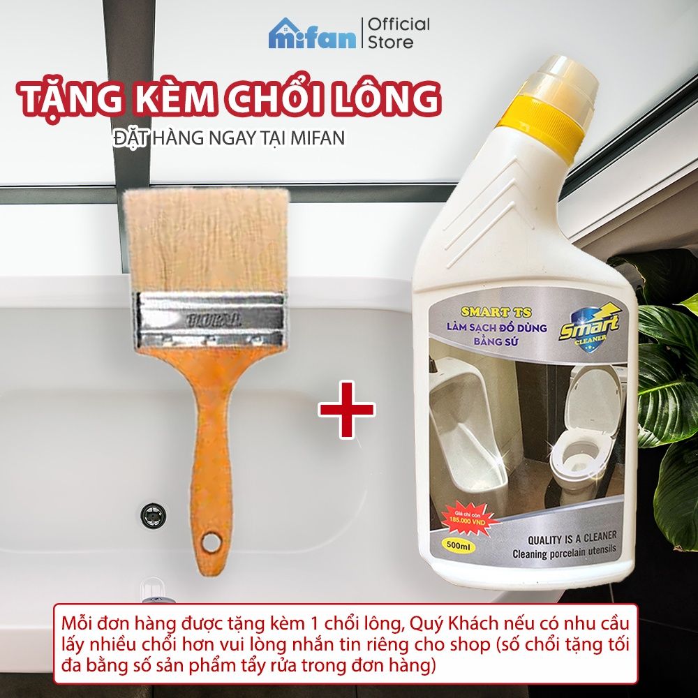 Nước Tẩy Rửa Làm Trắng Đồ Dùng Bằng Sứ SMART TS