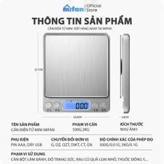 Cân Điện Tử Mini Cân Tiểu Ly Nhà Bếp Cao Cấp MIFAN
