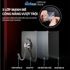 Móc Dán Tường Siêu Dính Chịu Lực Siêu Bền Mifan