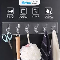 Móc Treo Quần Áo Dán Tường 6 Chấu