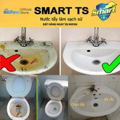 Nước Tẩy Rửa Làm Trắng Đồ Dùng Bằng Sứ SMART TS