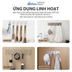 Móc Treo Quần Áo Dán Tường 6 Chấu