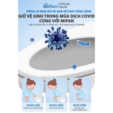 Miếng Giấy Lót Bồn Cầu Tự Phân Hủy MIFAN