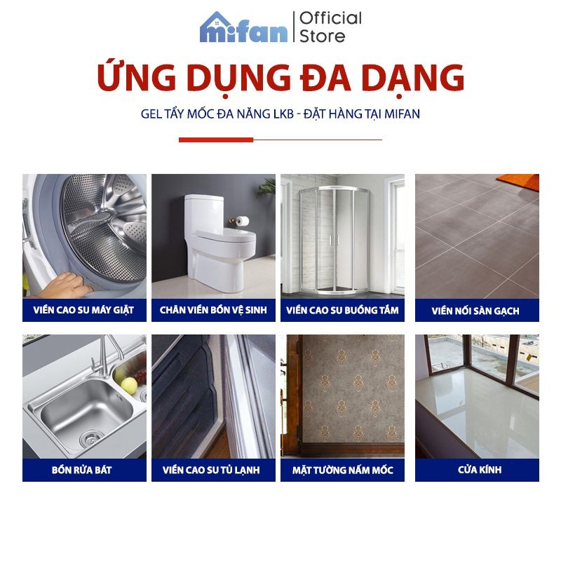 Gel tẩy mốc đa năng LKB 120ml