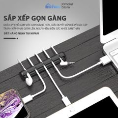 Miếng Silicone Kẹp Giữ Dây Cáp Sạc Điện Thoại, Máy Tính Cao Cấp MIFAN
