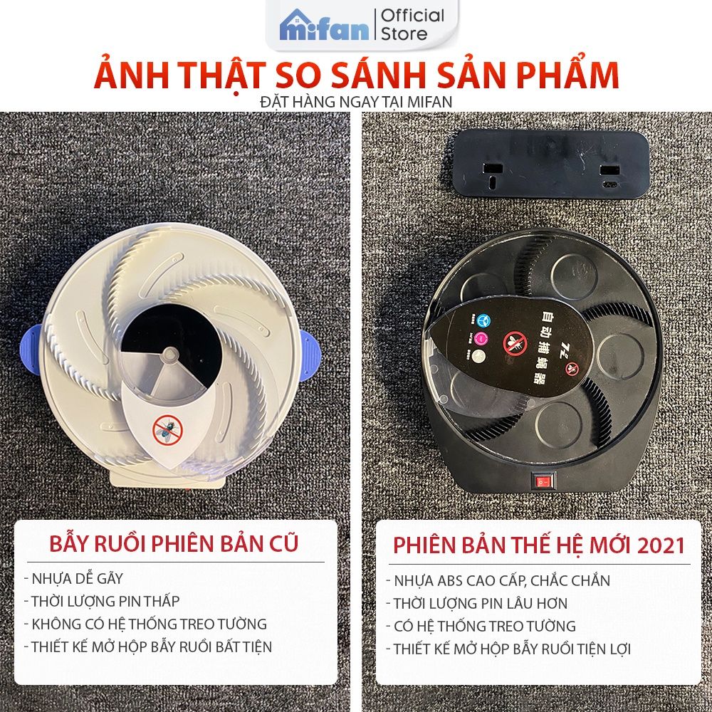 Máy Bắt Ruồi Tự Động Pin Sạc Cao Cấp Mifan