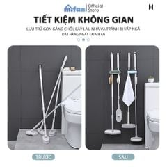 Móc Dán Tường Treo Chổi,  Kẹp Giữ Cây Lau Nhà Đa Năng Cao Cấp MIFAN
