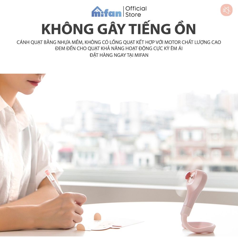 Quạt Cầm Tay Mini Đa Năng Tích Điện Mifan