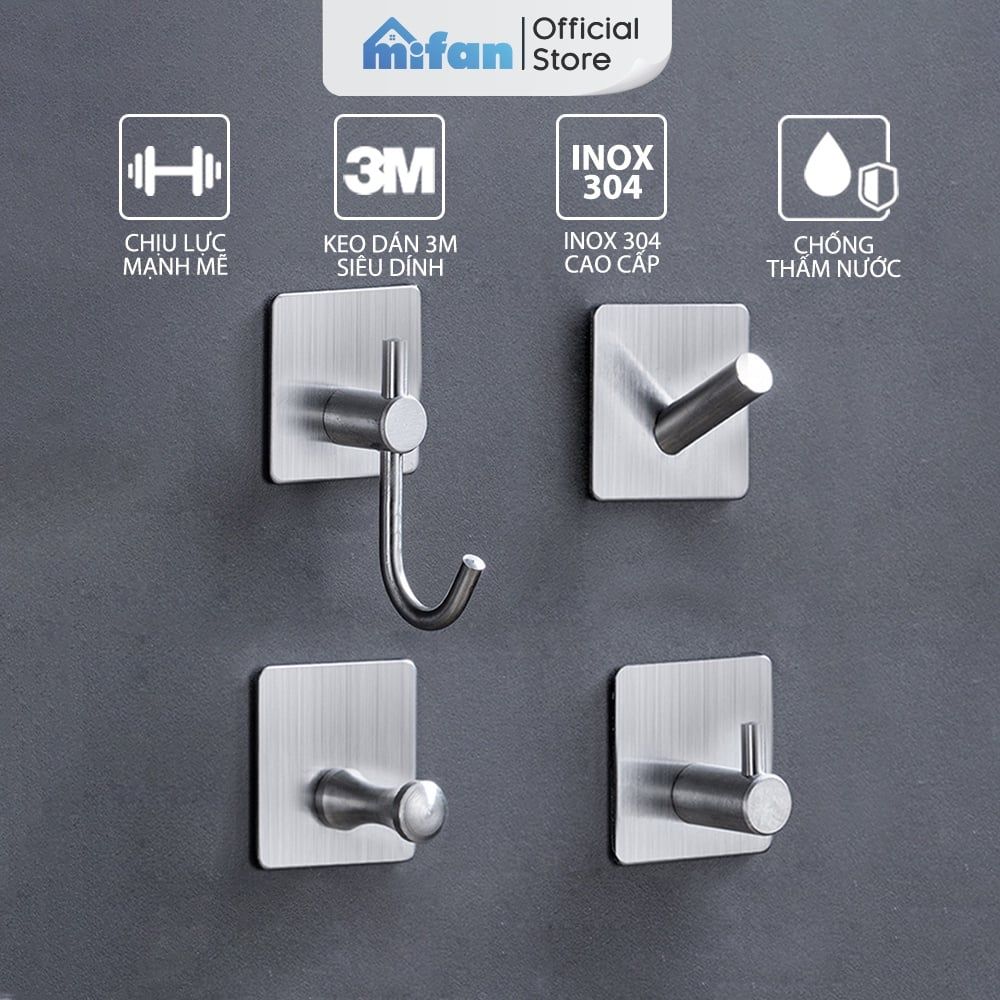 Móc Dán Tường Inox 304 Cao Cấp MIFAN