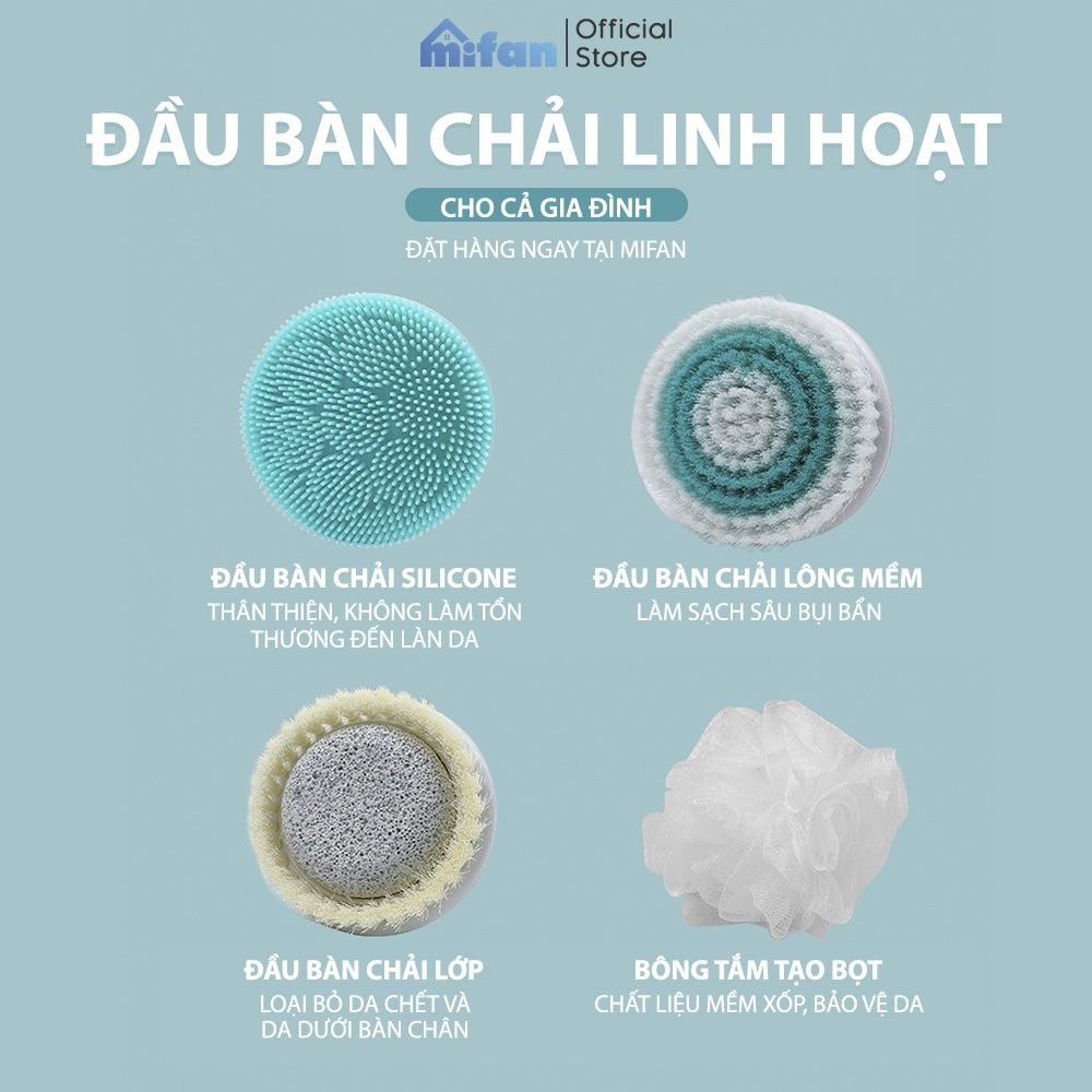 Bàn Chải Tắm Điện Tự Động Mifan