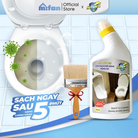 Nước Tẩy Rửa Làm Trắng Đồ Dùng Bằng Sứ SMART TS