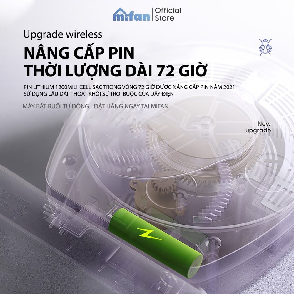 Máy Bắt Ruồi Tự Động Pin Sạc Cao Cấp Mifan