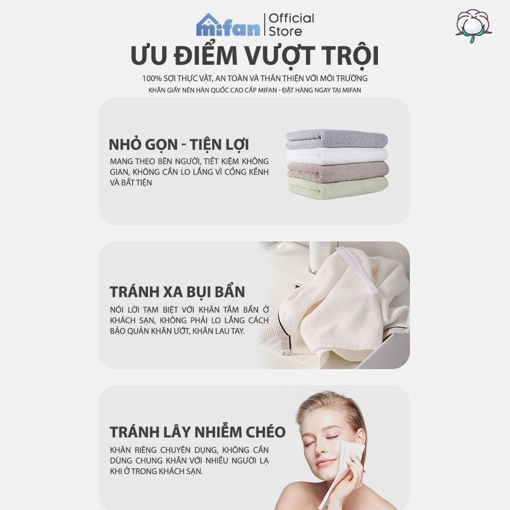 Khăn Giấy Nén Hàn Quốc Cao Cấp MIFAN
