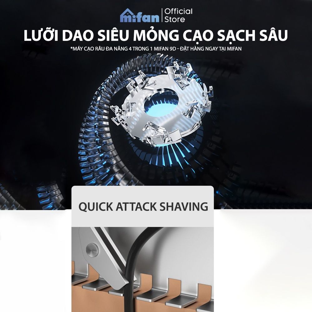 Máy Cạo Râu Đa Năng 4 Trong 1 Mifan 9D