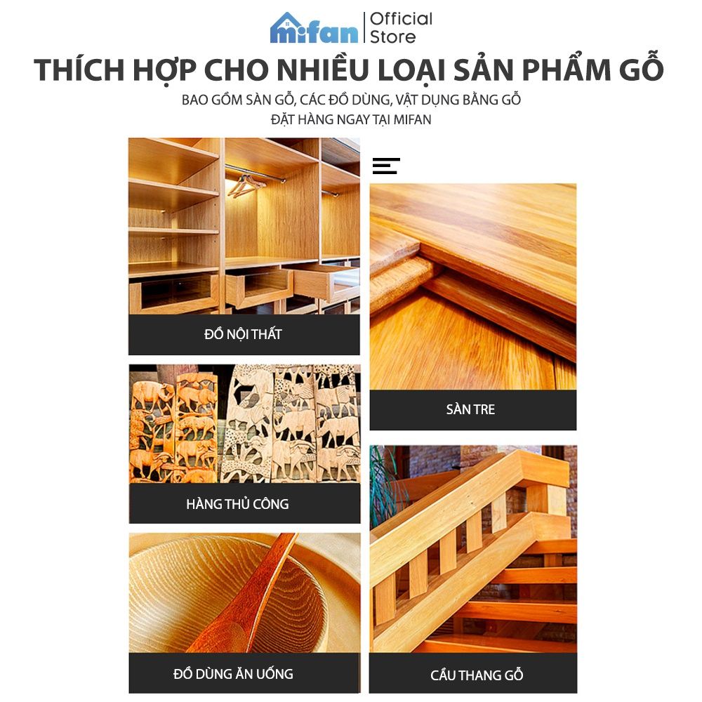 Sáp Ong Đánh Bóng Đồ Gỗ, Sàn Gỗ Mifan Beeswax 80gr