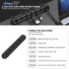 Miếng Silicone Kẹp Giữ Dây Cáp Sạc Điện Thoại, Máy Tính Cao Cấp MIFAN