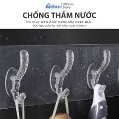 Móc Treo Quần Áo Dán Tường 6 Chấu