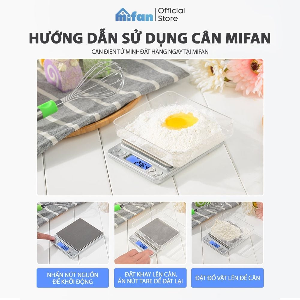 Cân Điện Tử Mini Cân Tiểu Ly Nhà Bếp Cao Cấp MIFAN