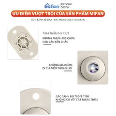 Bộ 4 Bánh Xe Dán MIFAN Di Chuyển Thùng, Hộp