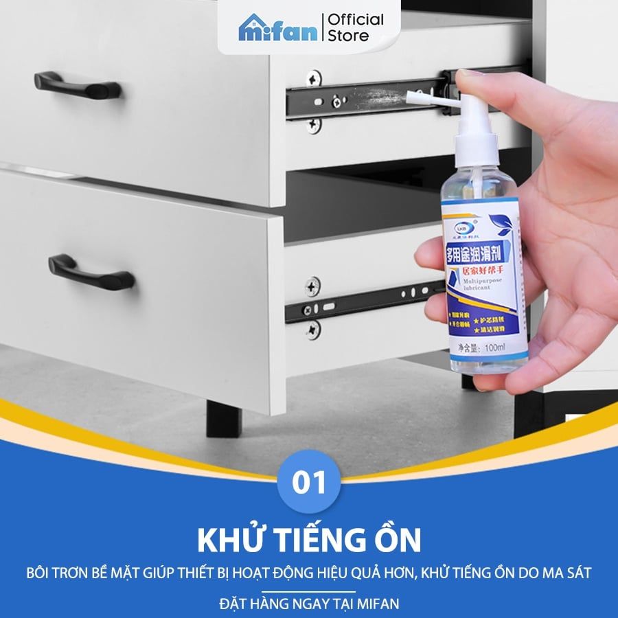 Chai Xịt Dầu Bôi Trơn Đa Năng Lkb 100ml MIFAN