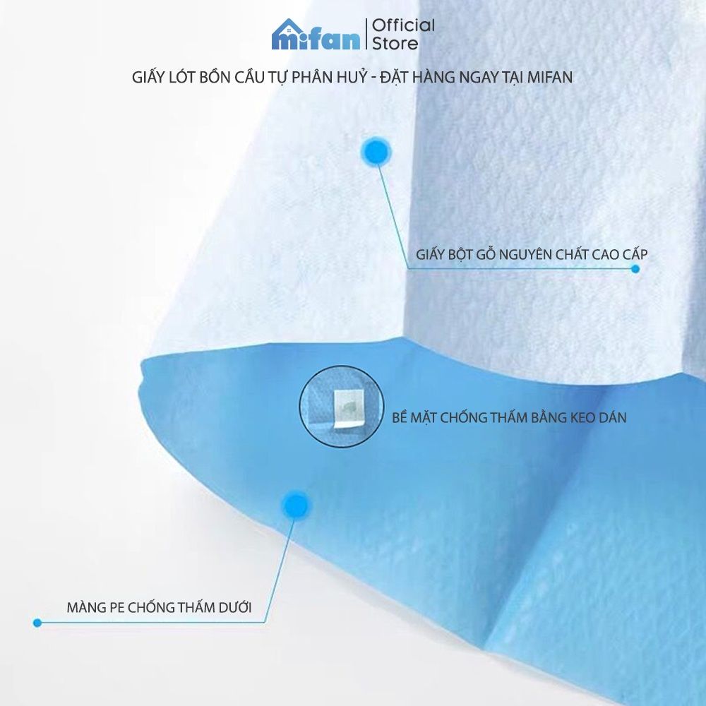 Miếng Giấy Lót Bồn Cầu Tự Phân Hủy MIFAN