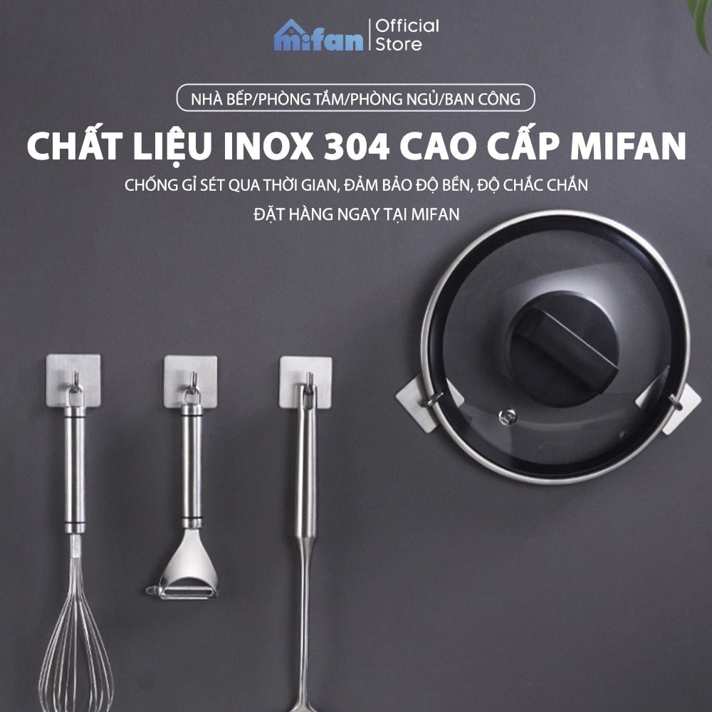 Móc Dán Tường Inox 304 Cao Cấp MIFAN