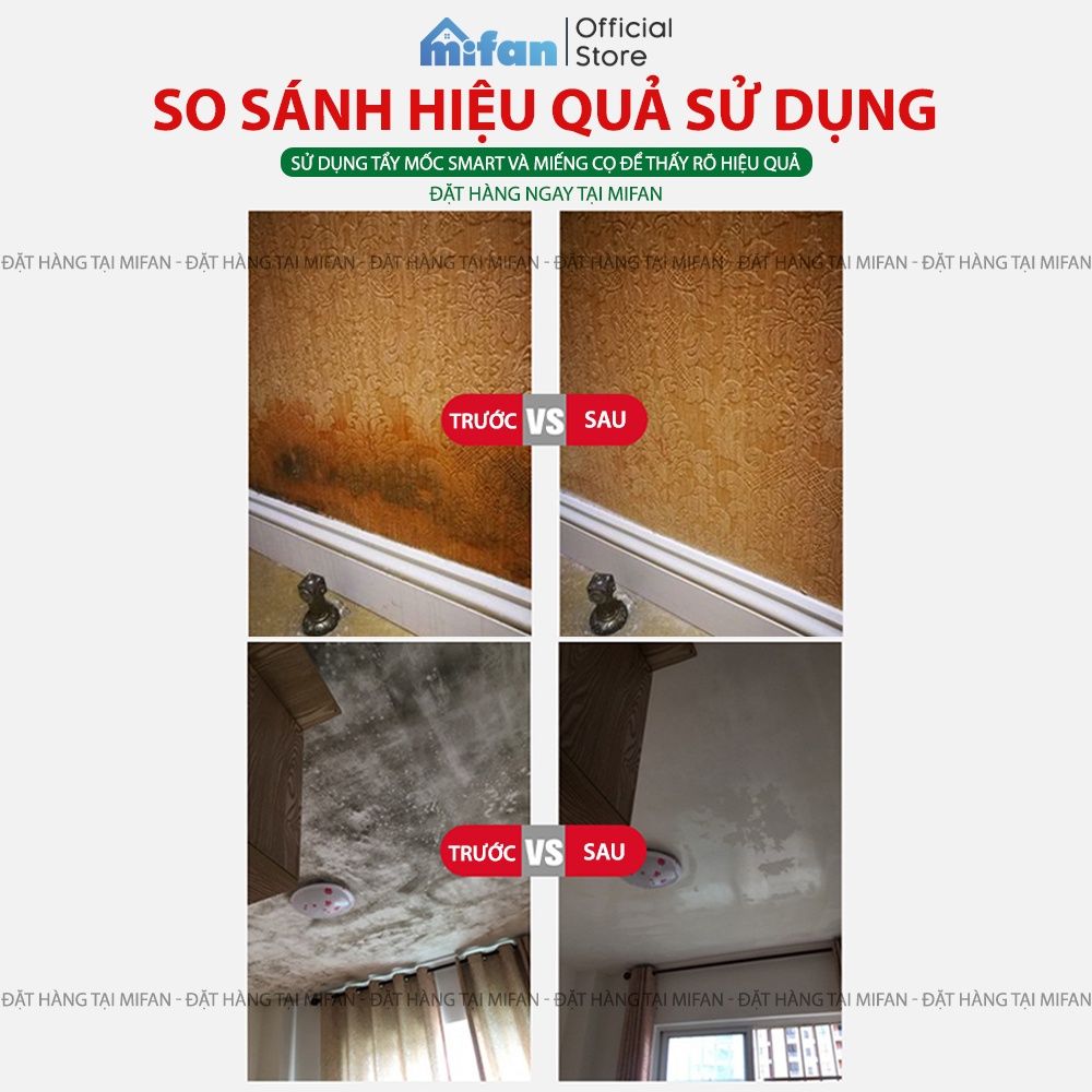 Dung Dịch Tẩy Mốc Tường SMART 1000ml