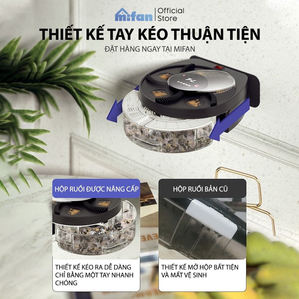 Máy Bắt Ruồi Tự Động Pin Sạc Cao Cấp Mifan