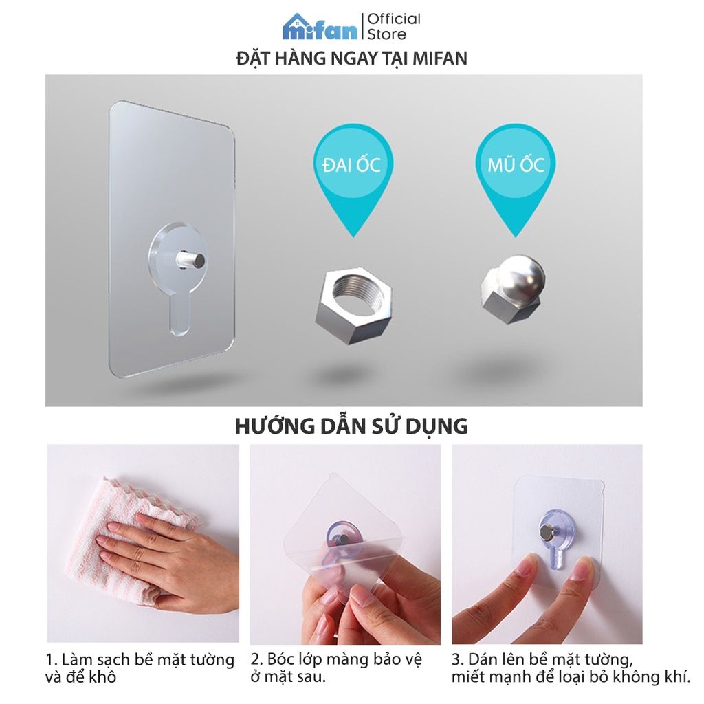 Miếng Dán Tường Đinh Vít Treo Tường Siêu Chắc MIFAN