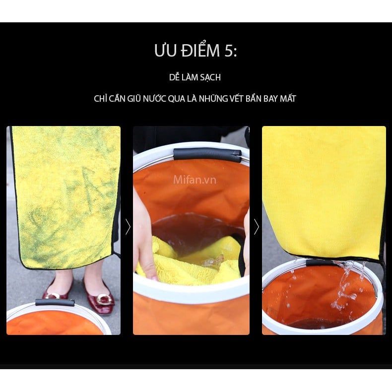 Khăn Lau Xe Hơi Ô Tô Microfiber Cao Cấp Mifan